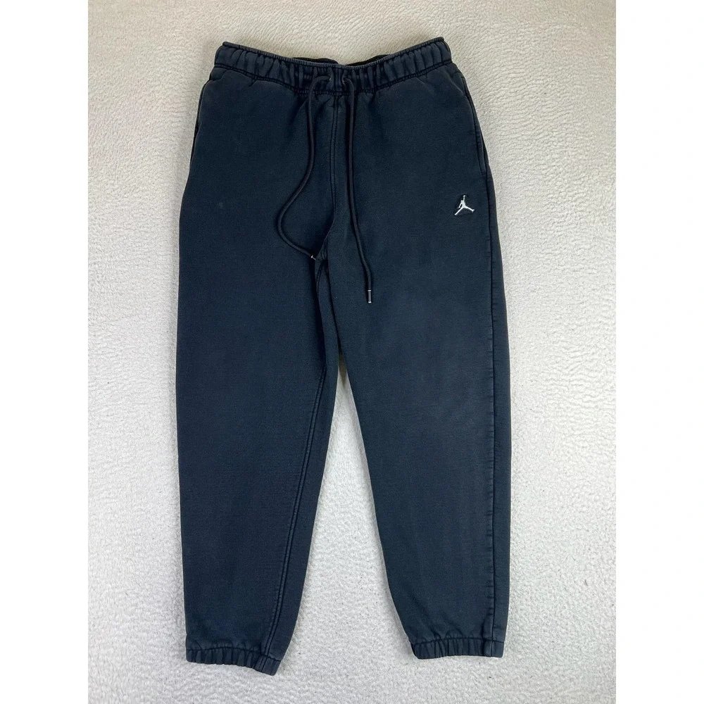 Jordan Sweatpants Mens Large Black Essentials Fleece Joggers Jumpman DA9820-010